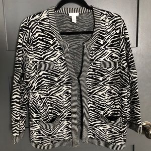 Cheeky Chico sweater in fun zebra print.  size 2 ( M )